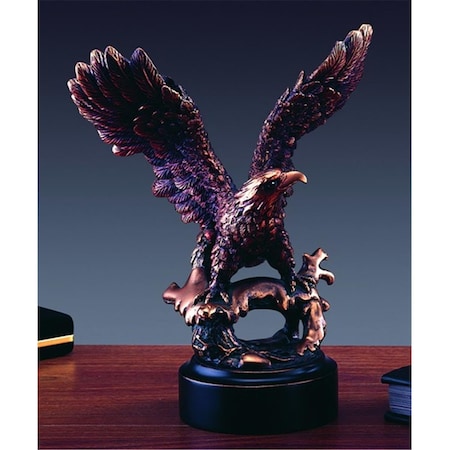 Marian Imports F Eagle Bronze Plated Resin Sculpture - 7 x 4.5 x 8.5 in. 11112