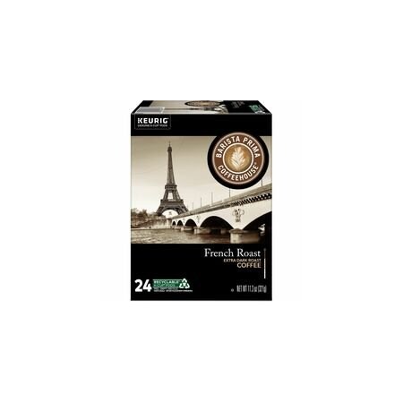 Barista Prima Coffeehouse K-Cup French Roast Coffee, Compatible with Keurig Brewer, Dark, K-Cup, French Roast, 24PK 5000330092