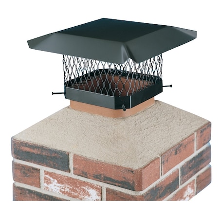 Shelter 13'' x 13'' Black Galvanized Steel Chimney Cap SC1313