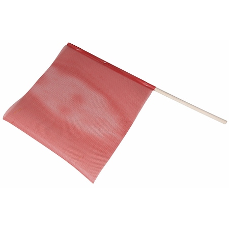 Doleco Flag Cotton 18" x 18", Heavy-Duty Truck Safety Marker & Wooden Dowel 28000004