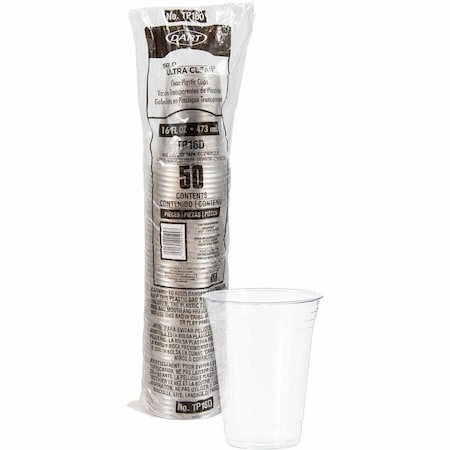 Solo Plastic Cold Cups, 16 oz, Clear, 1000PK TP16D