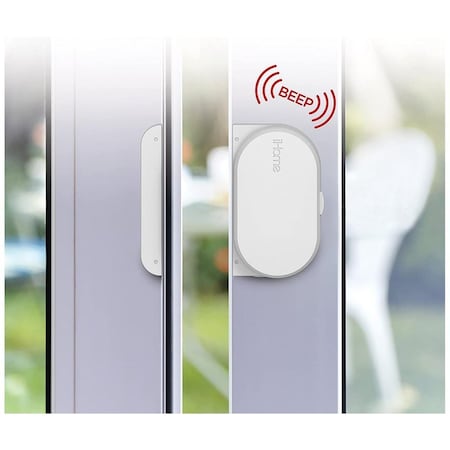 Ihome Wifi Battery Powered Door/Window Sensor, White ISB04WC