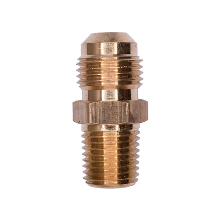 Auveco Brass Sae 45 Degree Flare To Male Pipe Adapter 3/8in Tube Size 1/4in Threads, 5PK 265