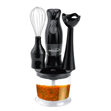 Brentwood Industries 2 Speed Hand Blender with Balloon Whisk in Black HB-38BK
