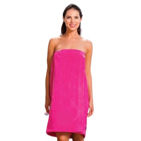 Towelsoft Women's Premium Terry Velour Spa Wrap-Hot Pink, One Size Body Wrap-Terry-WV5002