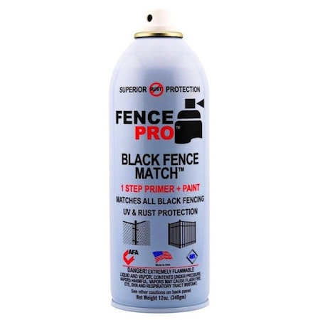 Fence Pro Black Fence Match, Aerosol Cans, UV Protection ASTM D-355, 12PK 804421