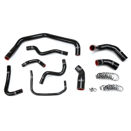 Hps Performance High Temp Reinforced Silicone Radiator Coolant Hose Kit, Black, 57-1728-BLK