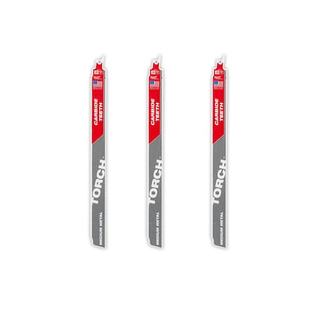 Milwaukee Tool 12 in x 10 TPI Reciprocating Saw Blade, 3 PK 48-00-5353
