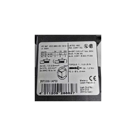 Siemens SIRIUS Electronic Timing Relay 3RP1000-1AP30