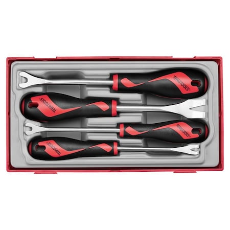 Teng Tools 4 Piece Auto Clip, Fastener & Trim Panel Remover Tool Tray TTSR04A