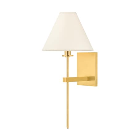 Hudson Valley Lighting Graham 1 Light Wall Sconce 8 In. Aged Brass 8861-AGB