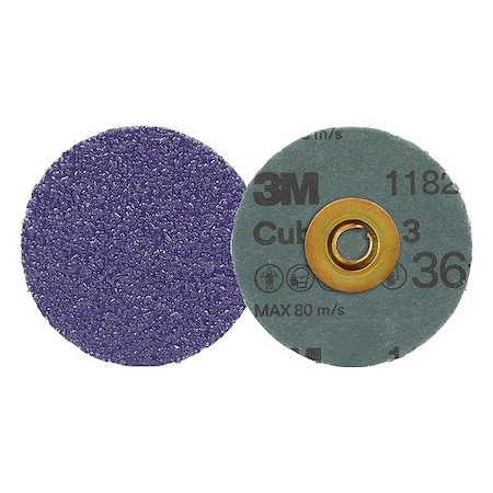 3M Cubitron Quick-Change Disc, Ceramic, 3 in Dia., PK50 7100332354