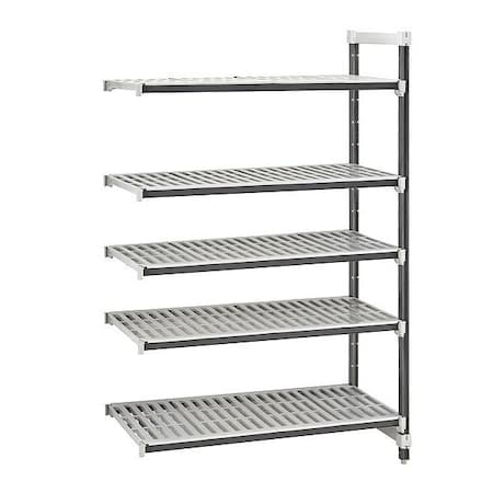 Cambro Shelving Unit, 58 in L, Speckled Gray EXA246084V5480