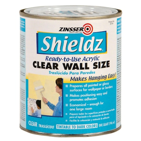 Zinsser ShieldZ Clear Wall Size Acrylic, Clear, 1 Quart 2104