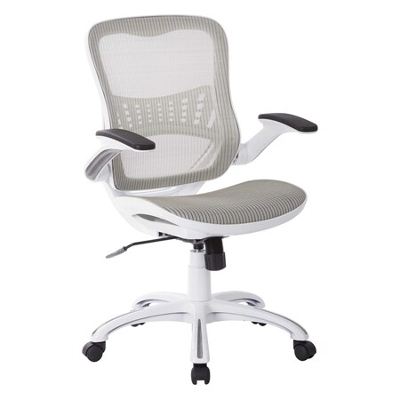 Osp Home Furnishings Riley Office Chair, White Mesh RLY26-WH