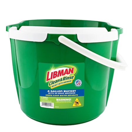 Libman Commercial Mop Bucket and Wringer, Green/White, Polypropylene 2112