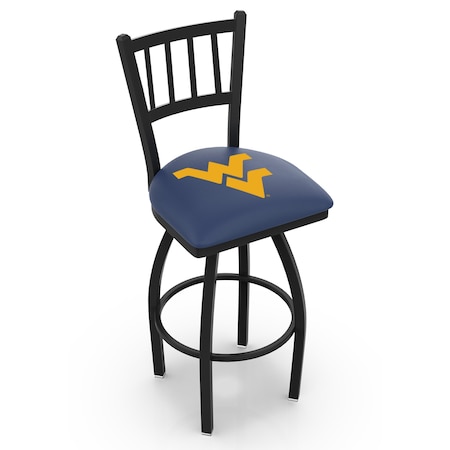 Holland Bar Stool Co 36" Blk Wrinkle West Virginia Swivel Bar Stool, Jailhouse Back L01836WestVA