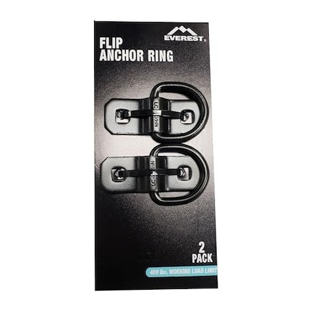 Everest Black Flip Anchor 400lbs WLL, 2PK AP212B