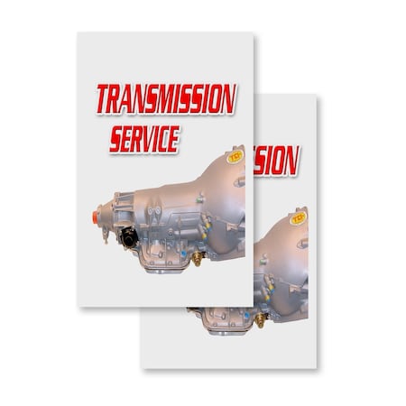 Signmission Transmission Service, Vinyl Decals Only 24 Inch x 36 Inch, Vinyl Decal, 2PK DSB-2436-2PACK-Transmission Service