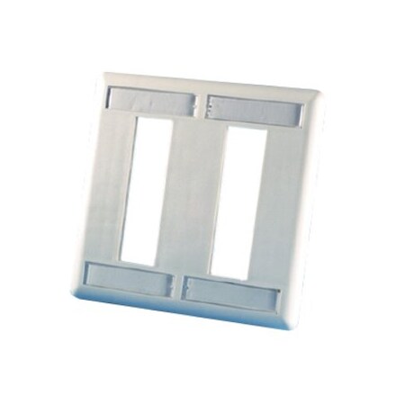 Ortronics 6-PORT FLUSH MOUNT UNLOADED, DUALGANG TRACJACK, FOG WHITE 40300555
