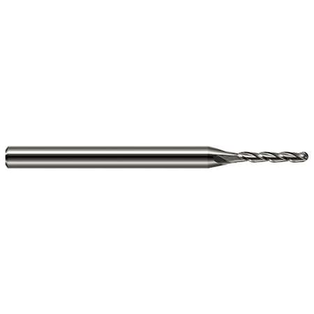 Harvey Tool 0.0120in (.3 mm) Cutter DIA x 0.0600in Length of Cut Carbide Ball End Mill, 4 Flutes 841012