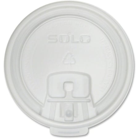 Solo Liftback & Lock Tab Cup Lids for Foam Cups, 10 oz, White, 1000/Carton LB3101