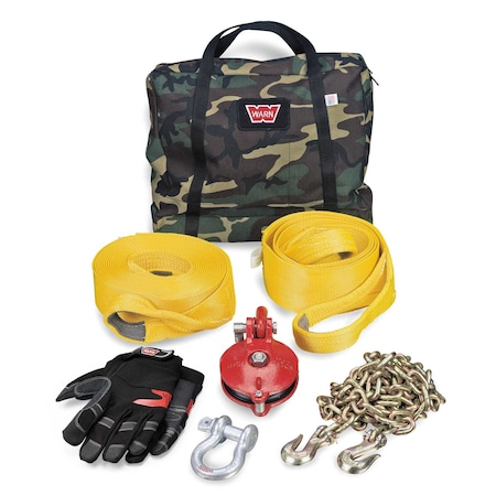 Warn Winch Rigging Kit Heavy Duty With Snatch Block; Tree Trunk Protector; 3/4 In DShackle; 30 Foot 29460