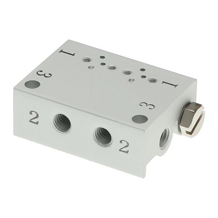 Smc Valve Manifold, 26 11/16 mm L, Aluminum VV100-S41-02-M5