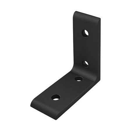80/20 T-SlotFramingConnecto, Alum, Blk, 90mm, 90mm 45-4301-BLACK
