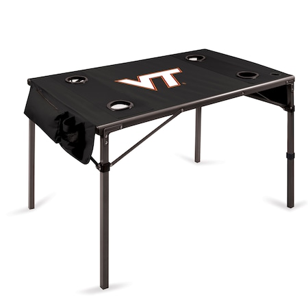 Picnic Time Family Of Brands NCAA Virginia Tech Hokies Travel Table Portable Folding Table, Camping Table, Outdoor Table 799-00-179-604-0