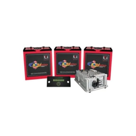 Us Battery 650 W Charger and Three 48V 30Ah Lithium-Ion Batteries, LFP 803455