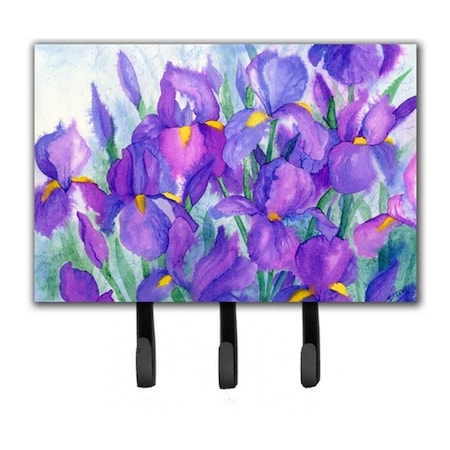 Carolines Treasures Purple Iris Leash or Key Holder IBD0256TH68