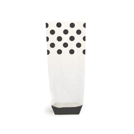 Nashville Wraps Black Polka Dots 1.4 mil Cello Bags, 3.5x2.25x12, 100PK 96233