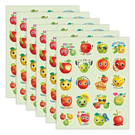 Teacher Created Resources Apple Smelly Stickers, 120-Piece Set, 6PK 9449