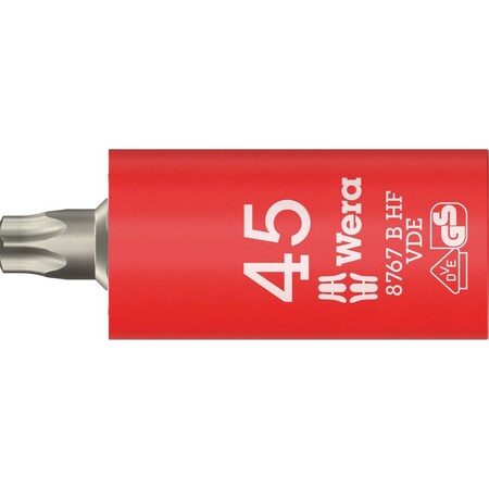 Wera 8767 B VDE HF TORX Zyklop bit socket, insulated, with holding function, 3/8 in drive, TX 27 x 55 mm 5004922001