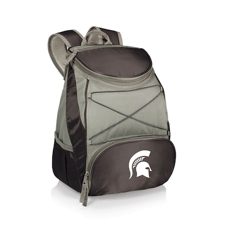 Picnic Time Family Of Brands NCAA Michigan State Spartans PTX Backpack CoolerBlack with Gray Accents 633-00-175-354-0