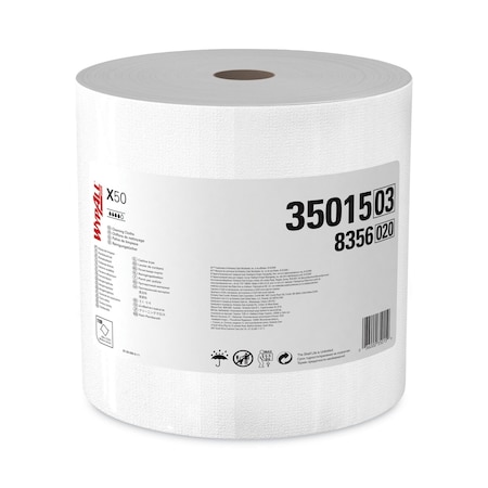 Wypall X50 Cloths, Jumbo Roll, 13.4 x 9.8, White, 1,100 Cloths KCC 35015