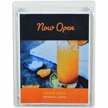 C-Line Products Display Pocket with Suction Cups, 9'' x 12'', Clear, 15PK 71012