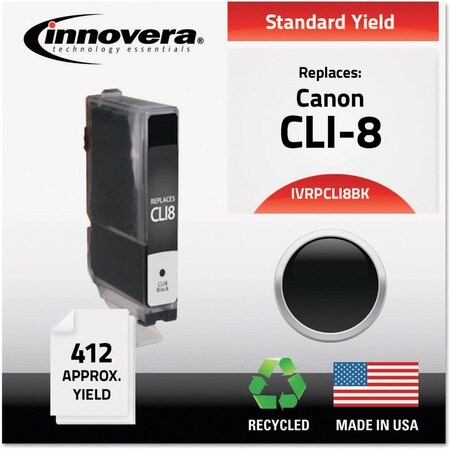 Innovera Ink Cartridge, Black, Canon, Max. Page 412 IVRPCLI8BK