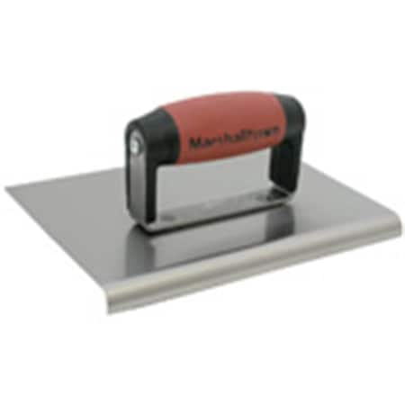 Marshalltown Concrete Hand Edger, Stainless Hand Edger, Straight End Edger, 6 x 6 inch Edger, 3/8 inch Radius 162SSD