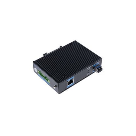 Cable Wholesale 1 Gigabit Fiber Media Converter, Industrial, Singlemode Duplex 1310nm, 1 SFP and 1 RJ45 Port, 20km 71F1-53SFP