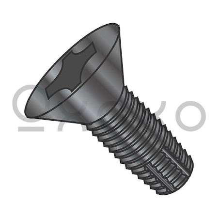 Oxoxo 1/4-20X2 1/4 Phillips Flat Thread Cutting Screw Type F Fully Threaded Black Oxide, 900PK 377119