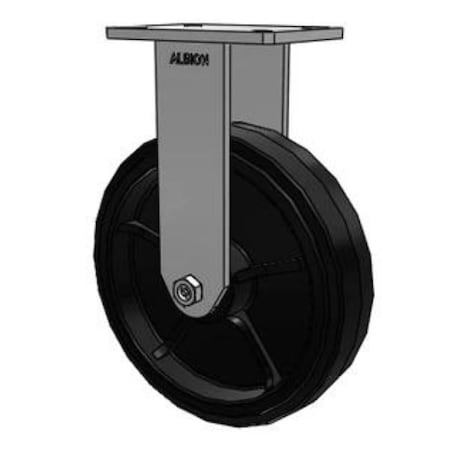 Albion 12in-Rubber-Iron-Caster 470MR12501R