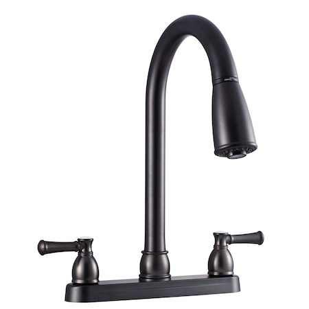 Dura Faucet Used For Kitchen Single Piece 8 Deck Mount 15 Pull Down Spout 2 Teapot Designer Handle DF-PK350L-VB