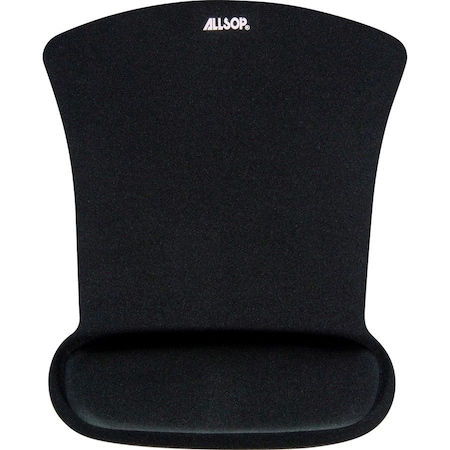 Allsop Ergoprene Gel Mouse Pad with Wrist Rest - Black - (30191) 30191