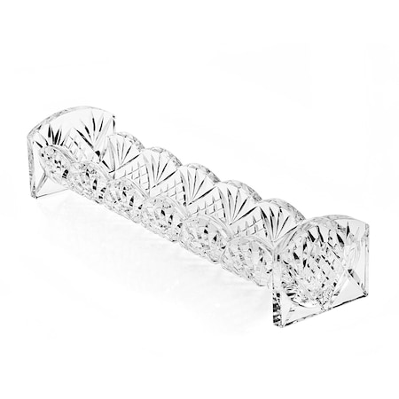 Homeroots 10in Rectangular Cut Crystal Cracker Tray 517511