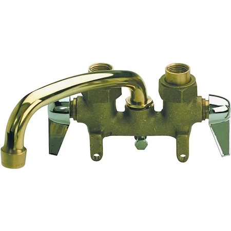 B & K B & K 125-001 Laundry Faucet, 2-Faucet Handle, Brass, Chrome 125-001