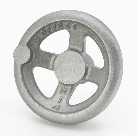 Morton Spoked Offset/Dished Type Aluminum Hand Wheel Without Handle, 4in Diameter, 1-1/4in Solid Hub OHW-4A