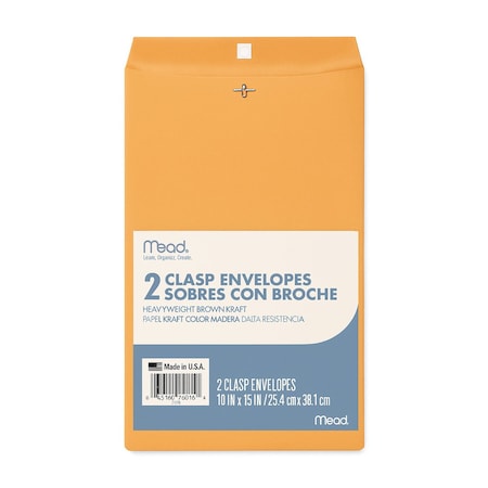 Mead Clasp Envelopes, 10x15, PK 2 76016