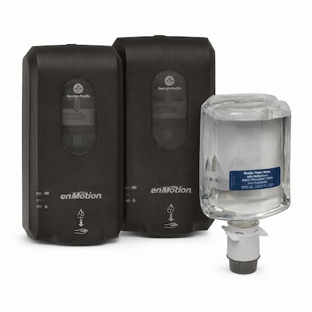 Georgia-Pacific EnMotion Automatic Soap Dispenser & Hand Soap Refill Bundle, 1 Dispenser + 1 Refill (2 Pack) 52057, 42714